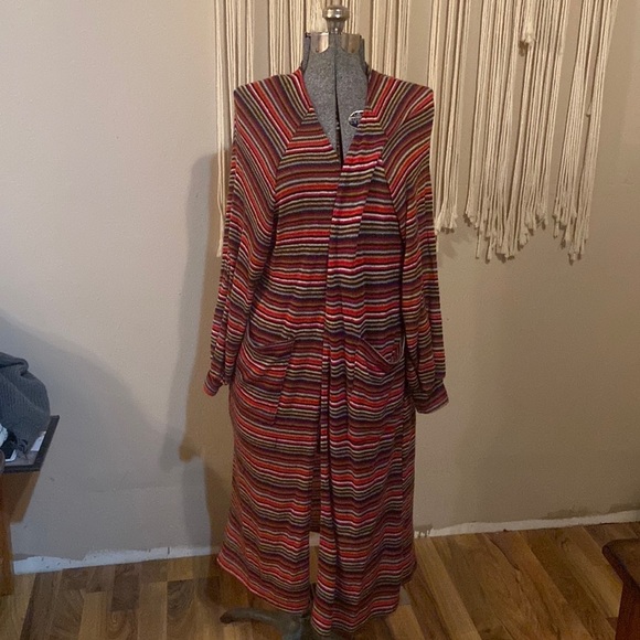 Sweaters - Multi colored long cardigan
